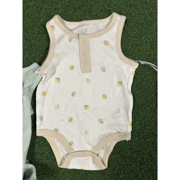 Baby 3PK Sleeveless Henley Bodysuit 3-6M - Picture 5 of 5
